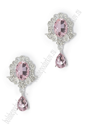 Серединка ювелирная с подвеской (2 шт) SF-7493, светло-розовый №13