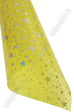 Пленка ПВХ &quot;Звездочки&quot; А4 (5 листов) SF-6052, желтый №13