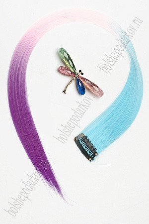 Прядь волос трехцветная на заколке (6 шт) SF-3046, №21