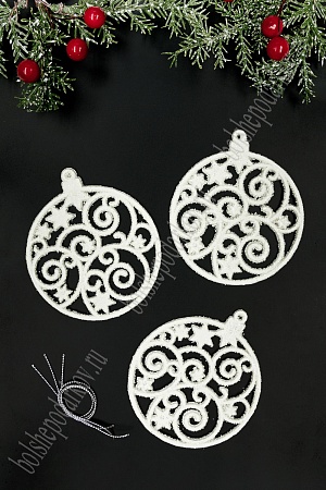 Новогодние украшения &quot;Шар&quot; 8,5 см (3 шт) SF-6127