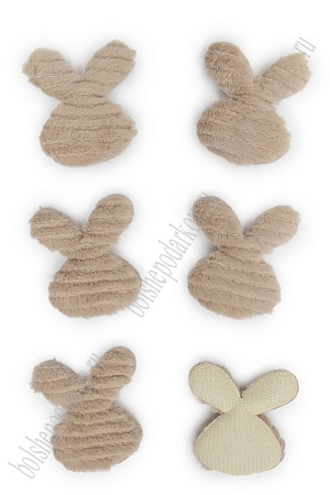 Патч меховой &quot;Зайчик&quot; 4*5,5 см (10 шт) SF-3164, №1