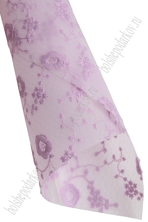 Пленка ПВХ с вышивкой &quot;Цветочки&quot; А4 (5 листов) SF-6056, сиреневый №5