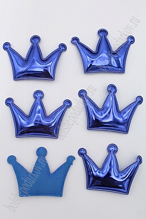 Патч 3D, глянец &quot;Корона&quot; 8*5,5 см (10 шт) SF-1906, синий