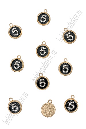 Подвеска &quot;5&quot; (10 шт) SF-7513, черный №4
