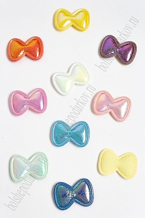 Патч кожзам 3D &quot;Бантик&quot; 3,5*2,5 см (30 шт) SF-2970, ассорти