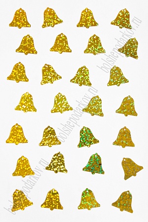 Пайетки &quot;Колокольчик&quot; 19*18 мм*500 гр (SF-3063), золотой
