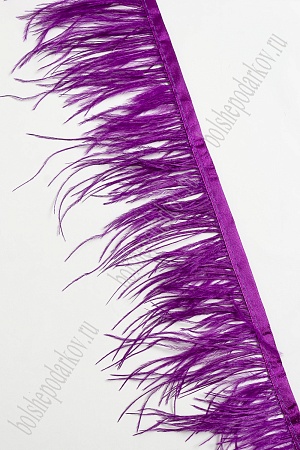 Перья страуса на ленте (2 м) SF-3949, темно-сиреневый