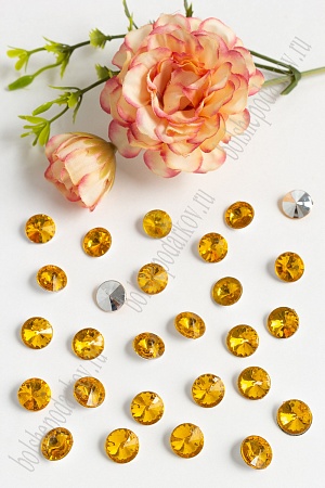 Стразы объемные 11 мм (100 шт) SF-390, золото