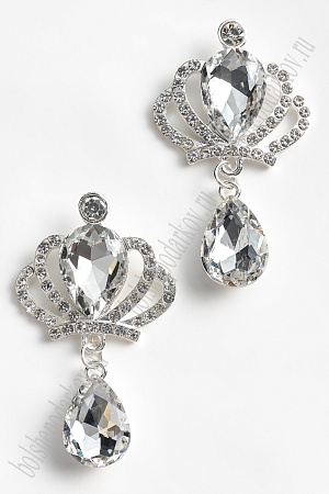 Серединка ювелирная с подвеской (2 шт) SF-5970, серебро/серебро №9