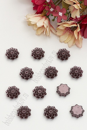 Полубусины пришив. &quot;Цветок&quot; 20 мм*400 гр (ВР-747) шоколадный