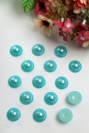 Полубусины &quot;Цветочек&quot; 18 мм*400 гр (SF-431) аквамариновый №98