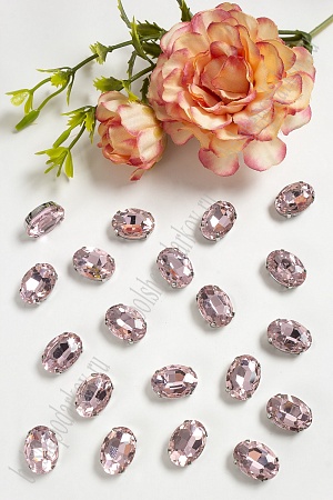 Стразы пришивные 14 мм &quot;Овал&quot; (20 шт) SF-3701, светло-розовый №20