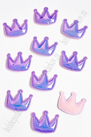Патч глянец &quot;Корона&quot; 3,2*4 см (10 шт) SF-2972, сиреневый хамелеон