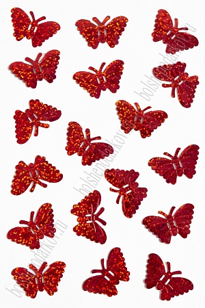 Пайетки &quot;Бабочки&quot; 34*22 мм*500 гр (SF-3071), красный