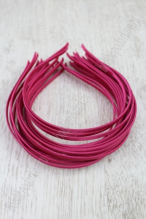 Ободки атласные 0,5 см, металл (20 шт) SF-1464, фукси №028