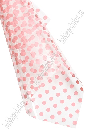 Пленка ПВХ с рисунком &quot;Горошек&quot; А4 (5 листов) SF-7231, нежно-розовый №3