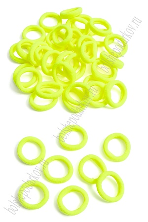 Резинки бесшовные для волос 3 см (100 шт) SF-5754, лимонный №27