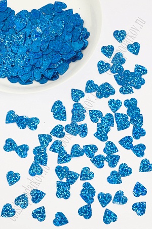 Пайетки &quot;Сердечки&quot; 16*15 мм/50 гр (SF-1141) синий