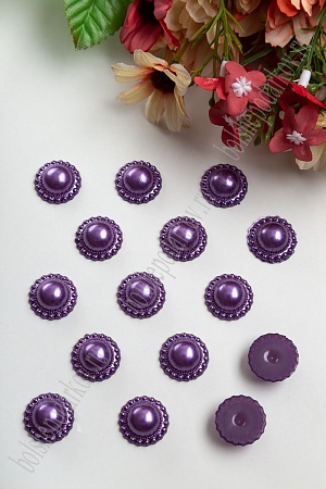 Полубусины &quot;Цветочек&quot; 18 мм*400 гр (SF-431) темно-фиолетовый №133
