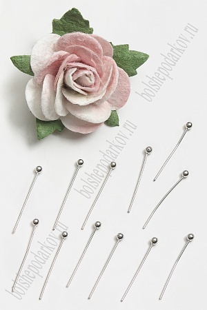 Пины с шариком 18 мм (100 шт) SF-6197, серебро