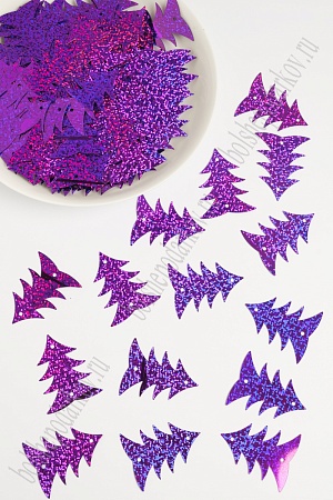 Пайетки &quot;Елочка&quot; 50 гр (SF-1935) темно-сиреневый №50128