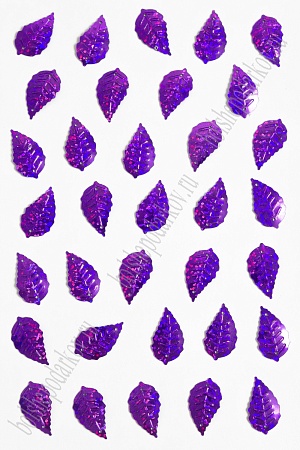 Пайетки &quot;Листик&quot; 25*14 мм*50 гр (SF-3064), фиолетовый