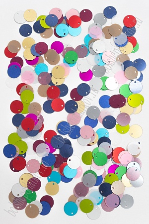 Пайетки круглые 12 мм (50 гр) SF-3067, ассорти