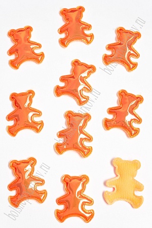 Патч глянец &quot;Мишка&quot; 4*3,5 см (10 шт) SF-2972, оранжевый