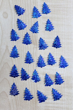 Пайетки &quot;Елочки&quot; 2,2*1,6 см/50 гр (SF-1139) синий