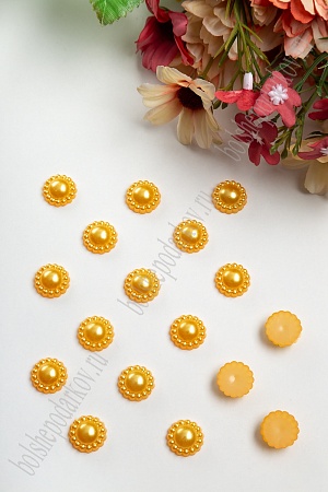 Полубусины &quot;Цветочек&quot; 14 мм, SF-3174 (50 гр) светло-оранжевый №81