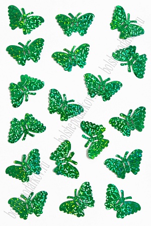 Пайетки &quot;Бабочки&quot; 34*22 мм*500 гр (SF-3071), зеленый