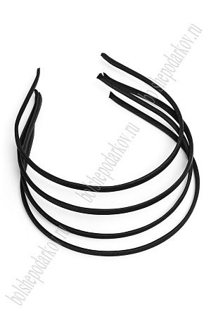 Ободки атласные 0,5 см, металл (20 шт) SF-1464, черный №034