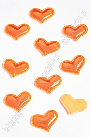Патч глянец &quot;Сердечко&quot; 3*3,9 см (10 шт) SF-2972, оранжевый