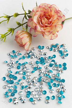 Стразы объемные 5 мм (500 шт) SF-388, голубой