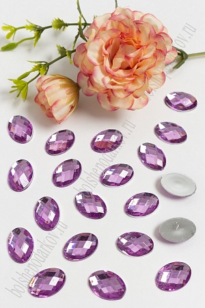 Стразы граненые 13*18 мм, овал (50 шт) SF-1611, фиолетовый