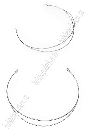 Ободок двойной для волос №1 (SF-7495) серебро