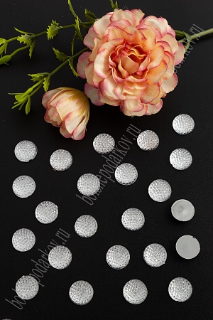 Стразы круглые 12 мм (100 шт) SF-374/1605, серебро