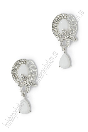 Серединка ювелирная с подвеской (2 шт) SF-7492, белый