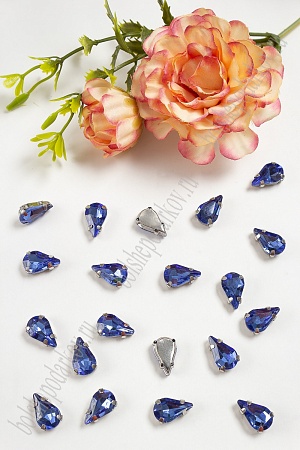 Стразы пришивные 13 мм &quot;Капелька&quot; (20 шт) SF-3709, синий №10