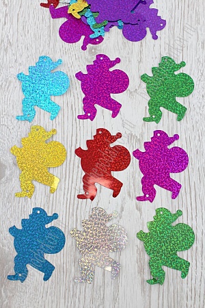 Пайетки 9*7 см &quot;Санта Клаус&quot; 50 гр (SF-1939) ассорти