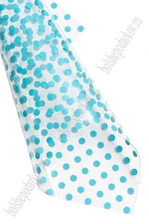 Пленка ПВХ с рисунком &quot;Горошек&quot; А4 (5 листов) SF-7231, голубой №6