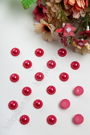 Полубусины &quot;Цветочек&quot; 14 мм*400 гр (SF-3174) красный №122