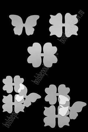 Набор пластиковых шаблонов 1 мм &quot;Набор Хвостиков №2&quot;