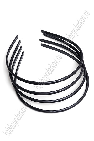 Ободки для волос 0,5 см пластиковые (20 шт) SF-451, черный
