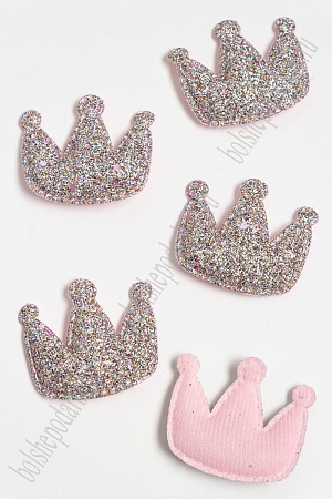 Патч 3D с блестками &quot;Корона&quot; 5,5*4,5 см (10 шт) SF-3163, разноцветный №1