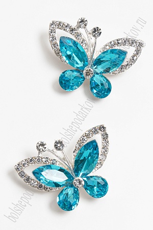 Серединка ювелирная &quot;Бабочка&quot; (2 шт) SF-7044, голубой №15