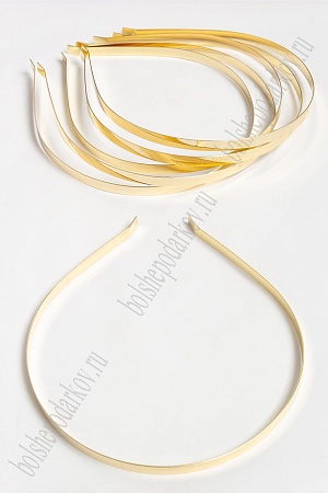 Ободки для волос металл 7 мм (50 шт) SF-1255, золото