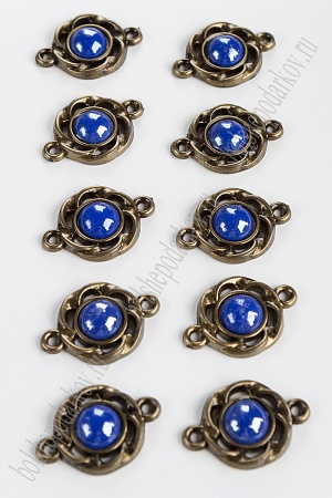 Подвеска пластик 28*20 мм &quot;Цветок&quot; (10 шт) SF-2490, синий А5