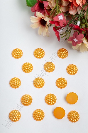 Полубусины декоративные &quot;Серединки&quot; 16 мм*400 гр (SF-428) светло-оранжевый №81