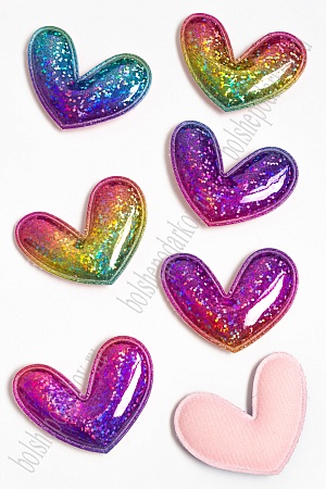 Патч голографик &quot;Сердце&quot; 4,5*5,5 см (10 шт) SF-2974, №2